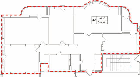 Четырехкомнатная квартира 4А