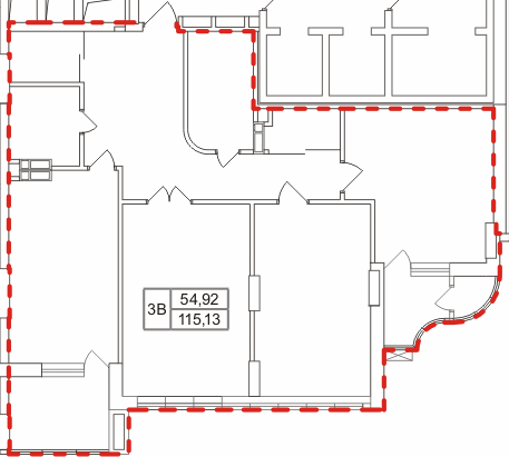 Трехкомнатная квартира 3В