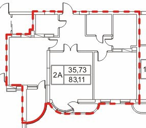 Двухкомнатная квартира 2А