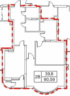 Двухкомнатная квартира 2В