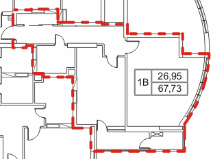 Однокомнатная квартира 1В