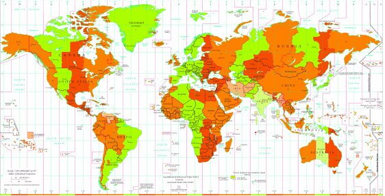 Карта часовых поясов